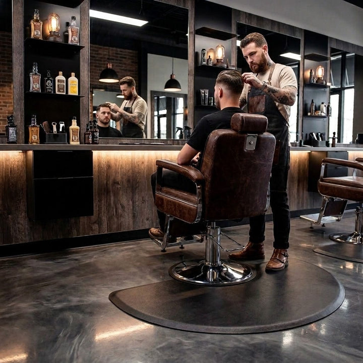 Berkeley DELUXE Half Circle Salon Mat 3 X 5 Extra Thick SHP-MAT-3051