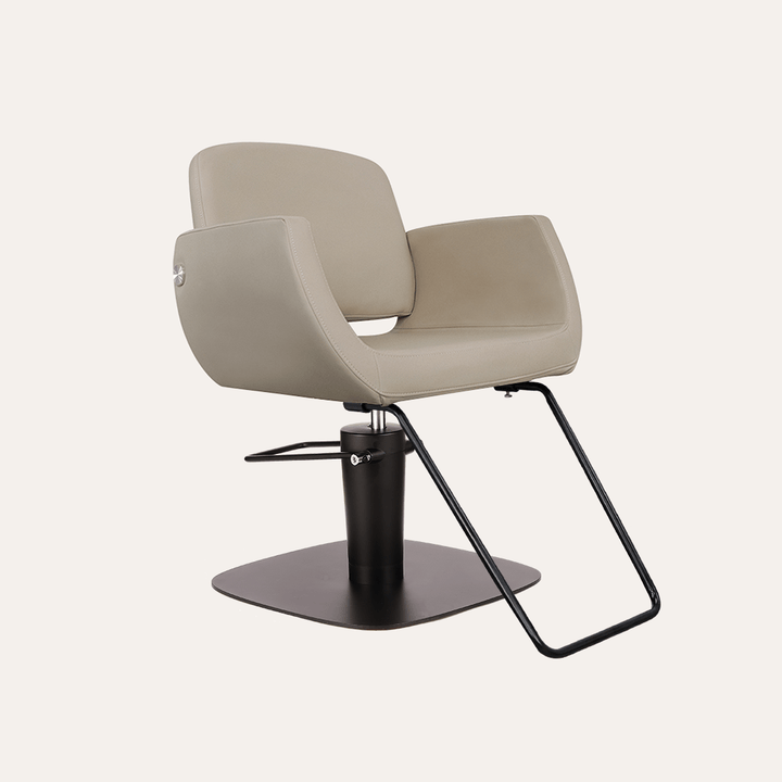 Keller International Denver Salon Chair Warm Cashmere / Square Black +$19 / Black +$19 DSP-KEL-APCHR-K1107-T-WarmCashmere
