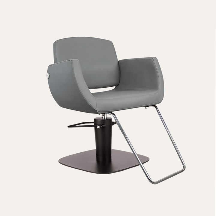 Keller International Denver Salon Chair Grey / Square Black +$19 / Chrome DSP-KEL-APCHR-K1107-T-GREY