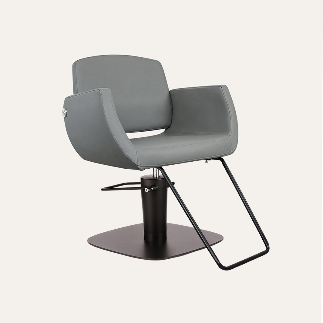 Keller International Denver Salon Chair Grey / Square Black +$19 / Black +$19 DSP-KEL-APCHR-K1107-T-GREY
