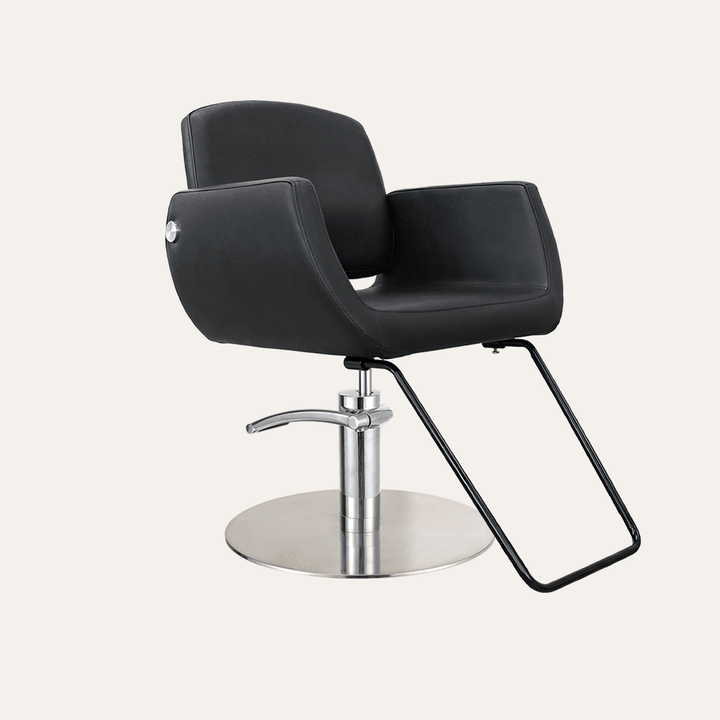 Keller International Denver Salon Chair Black / Stainless Circle / Black +$19 DSP-KEL-APCHR-K1107-T-BLACK