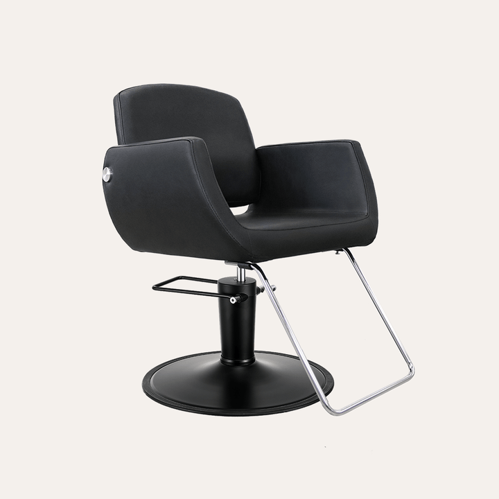 Keller International Denver Salon Chair Black / Black / Chrome DSP-KEL-APCHR-K1107-T-BLACK
