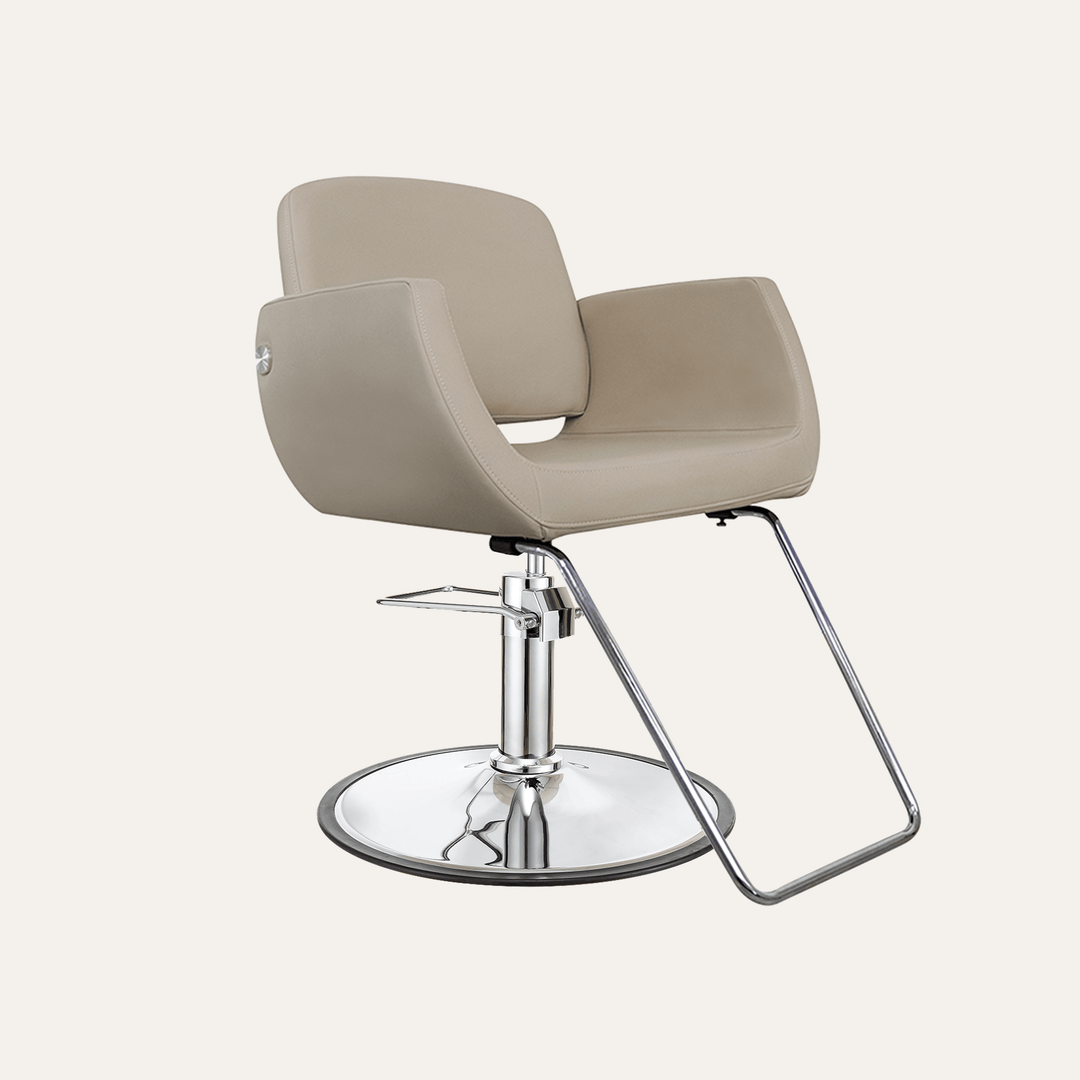 Keller International Denver Salon Chair Warm Cashmere / G2 / Chrome DSP-KEL-APCHR-K1107-T-WarmCashmere