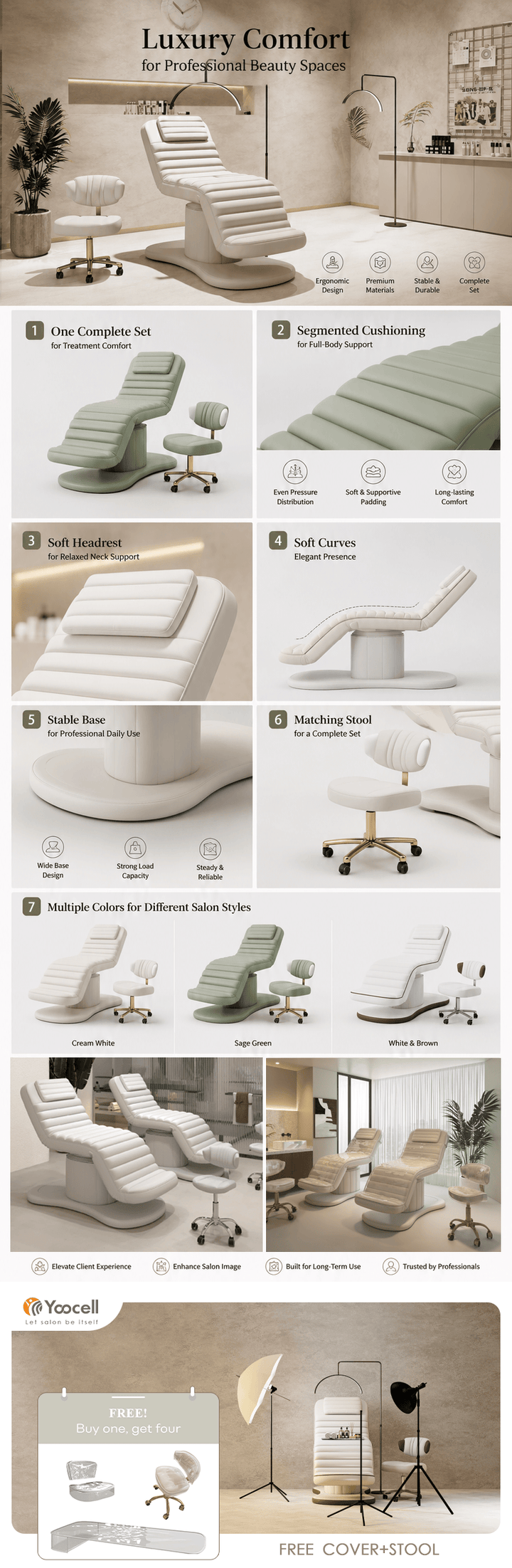 Yoocell BEAUTY Facial Bed AG1206