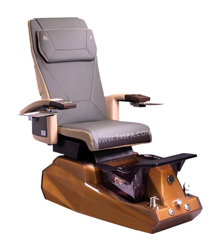 T4 SPA T4 DIAMOND HTxT4S Pedicure Chair Gray / Gold DSP-T4-SPA-TFM-DIAMOND