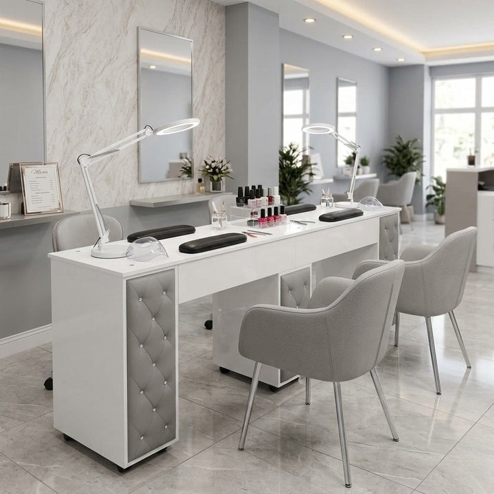 Mayakoba DREXEL Tufted Double Manicure Table