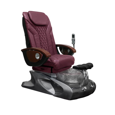 Mayakoba VIGGO II Shiatsulogic EX-R Pedicure Chair Burgundy EXR / Metallic Grey Viggo II AYC-SPA-VIGGO-2-EXR2007-849MTLGRY-20VBG