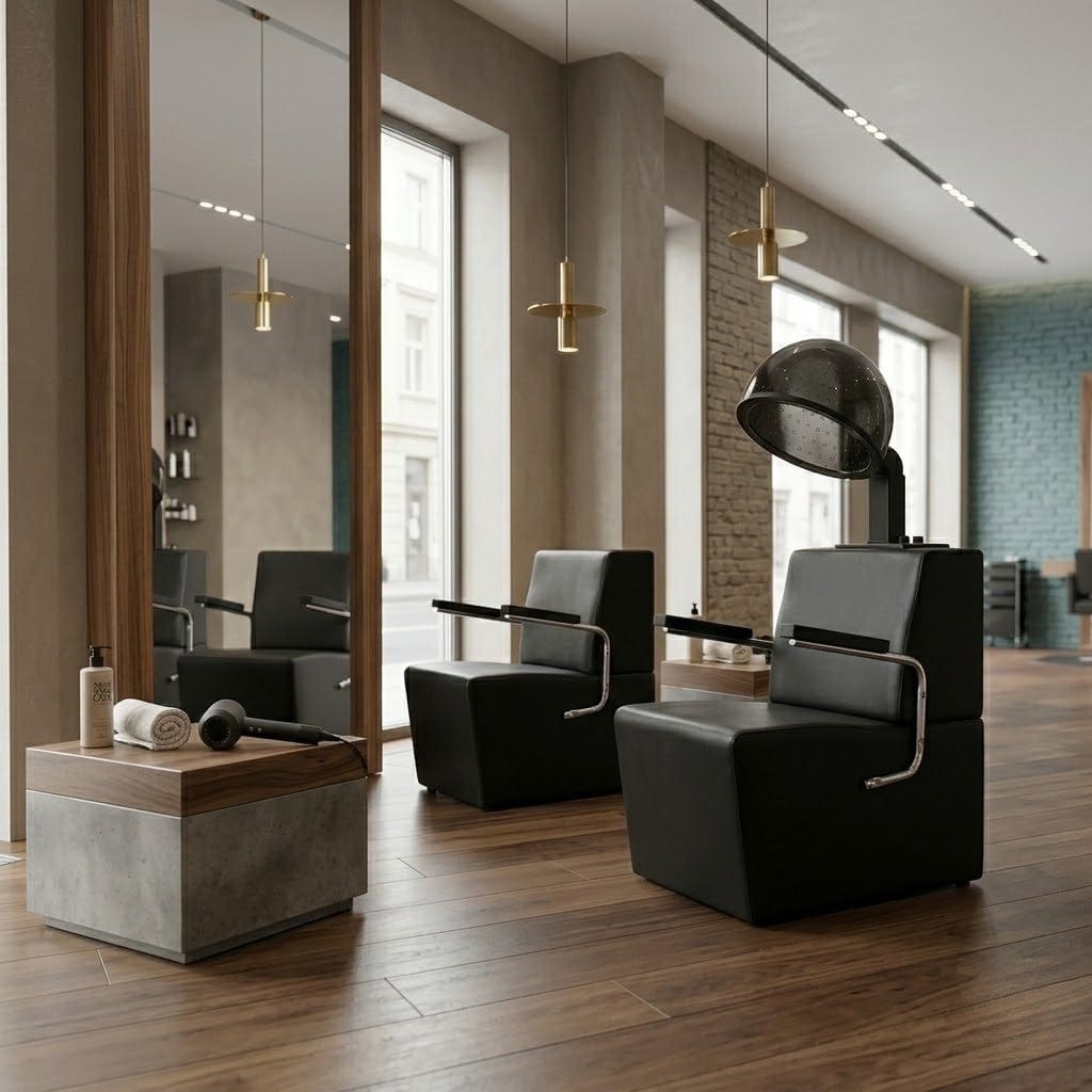 Berkeley EDISON Hair Dryer Chair MWL-DYCHR-CP016-BLK