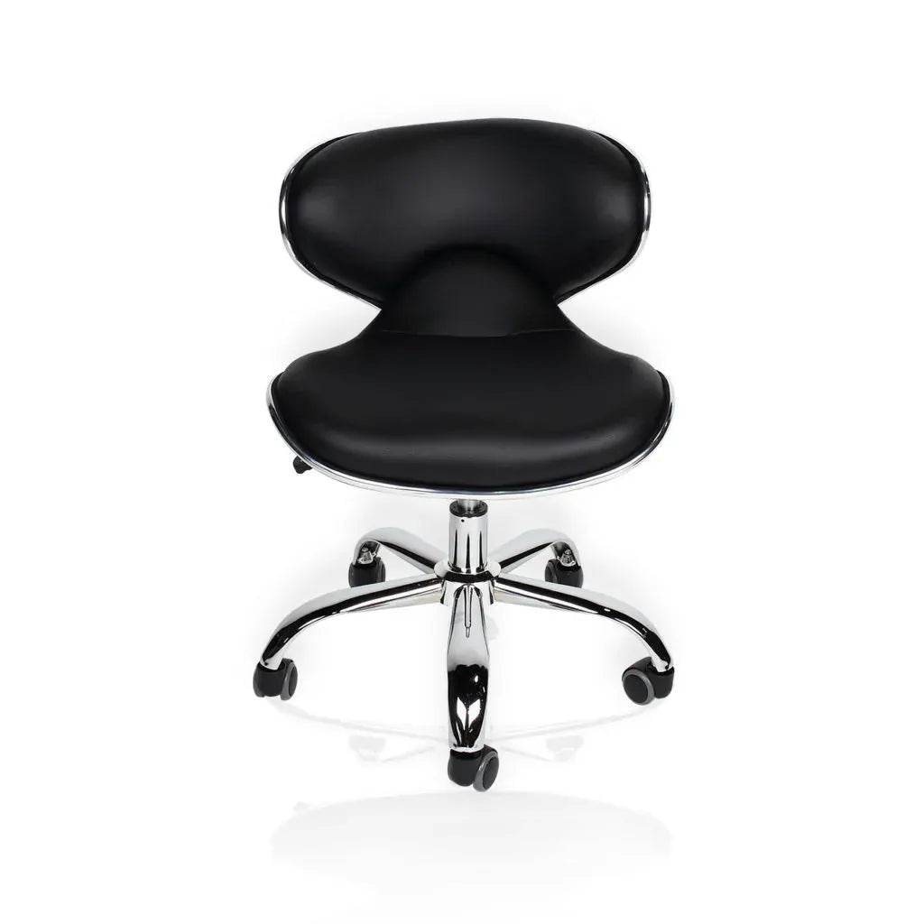 J&A USA J&A Euro Salon Technician Stool - Manicure Or Pedicure Pedicure Technician (13” to 16”) / Euro Black DSP-J&A-PDSTL-PR-STO-EUR-BLK