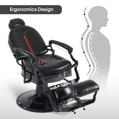 Brooks Salon Furnishing RetroRecline Pro Hydraulic Barber Chair