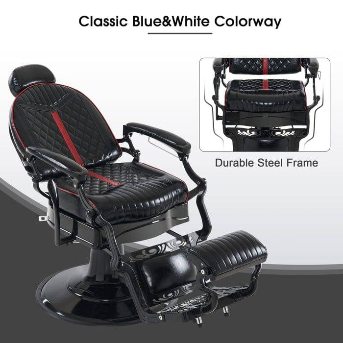 Brooks Salon Furnishing RetroRecline Pro Hydraulic Barber Chair