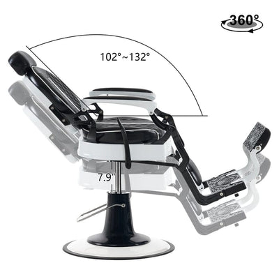 Brooks Salon Furnishing Vintage Luxe Pro Hydraulic Barber Chair