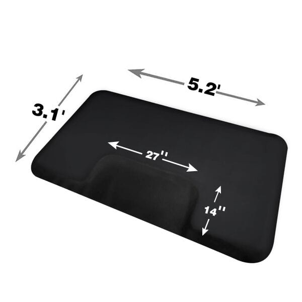 Brooks Salon Furnishing Square Salon Mat 3 x 5 Extra Thick FF-BBP-MAT-0040-BLK