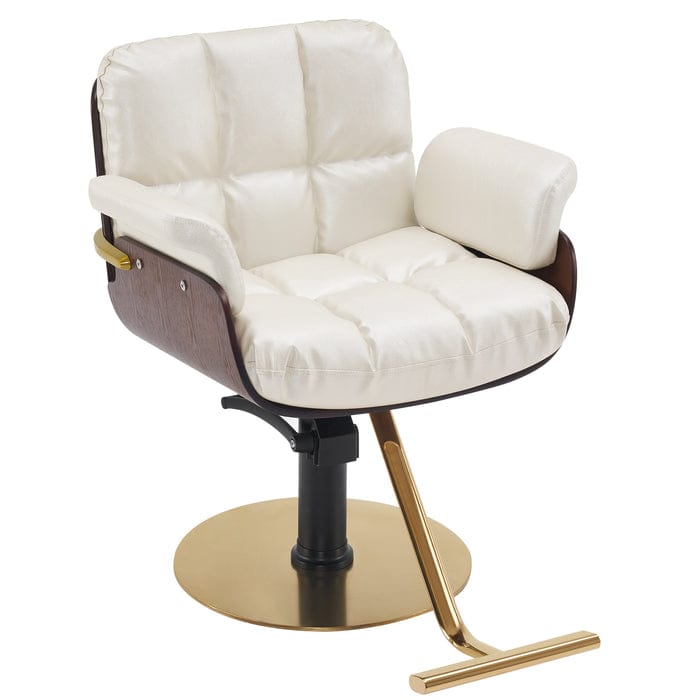 Brooks Salon Furnishing HydroFlow Salon Chair: Cutting-Edge Beauty Spa Styling Gear Champagne FF-BBP-SYCHR-3071-CHA