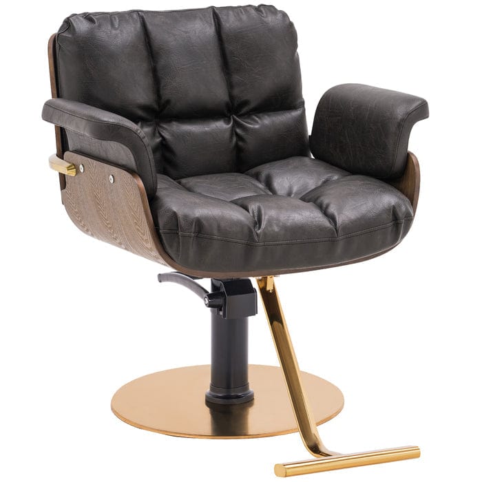 Brooks Salon Furnishing HydroFlow Salon Chair: Cutting-Edge Beauty Spa Styling Gear Brown FF-BBP-SYCHR-3071-BRN