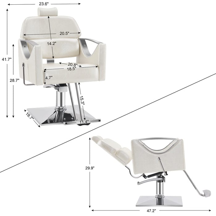 Brooks Salon Furnishing RegalFlow Heavy Duty Classic Recliner Salon Chair