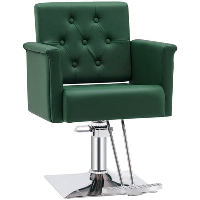 Brooks Salon Furnishing EleganceFlow: Classic Hydraulic Styling Salon Chair 8811-Green FF-BBP-SYCHR-8811-GRN