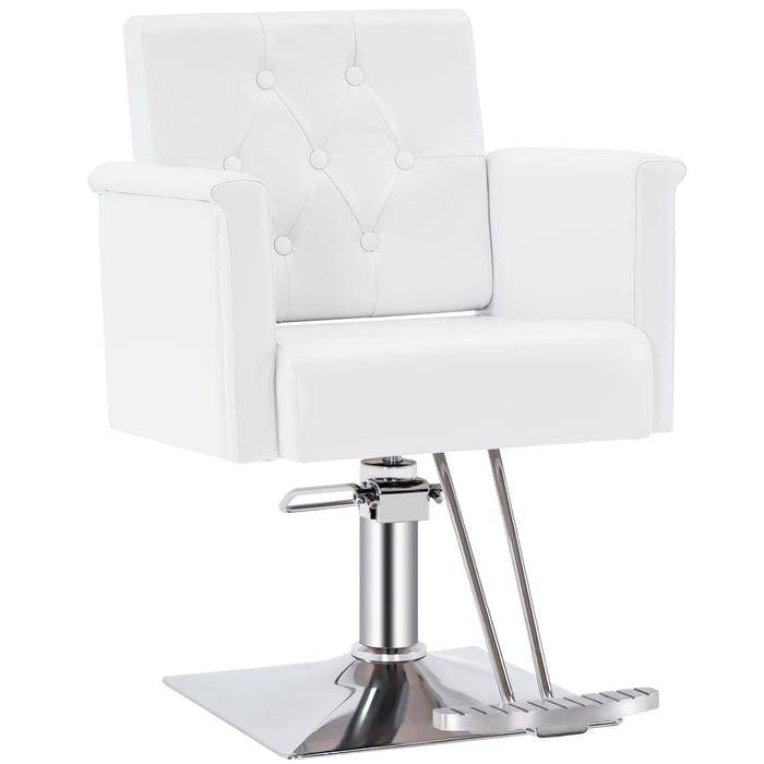 Brooks Salon Furnishing EleganceFlow: Classic Hydraulic Styling Salon Chair 8811-White FF-BBP-SYCHR-8811-WHT