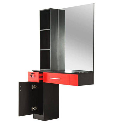 Brooks Salon Furnishing MirroStyle Wall-Mount Hair Station II