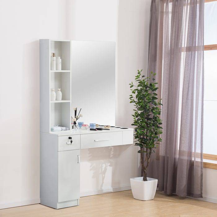 Brooks Salon Furnishing MirroStyle Wall-Mount Hair Station II