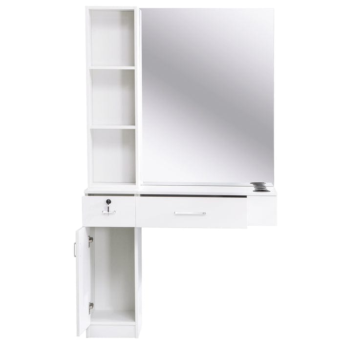 Brooks Salon Furnishing MirroStyle Wall-Mount Hair Station II