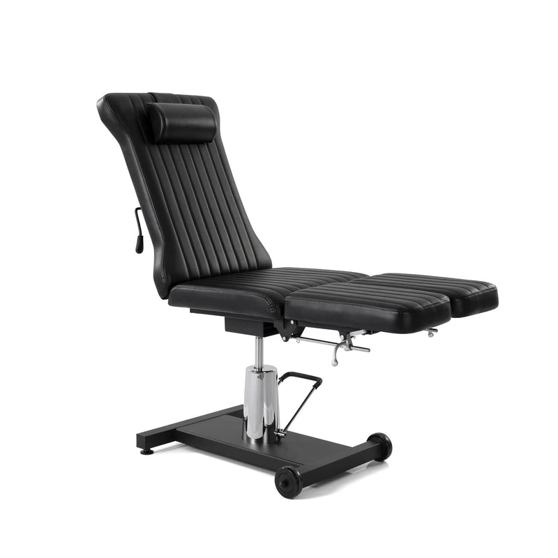 TatArtist hydraulic split leg tattoo client chair with adjustable multi-functionality FF-DPI-FCCHR-3611-BLK