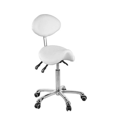 SilverFox Beautician and Salon Stool (1025) LA-A26-White FF-SFX-MSTRCHR-1025-WHT