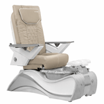 Mayakoba FIOR Shiatsulogic FX Pedicure Chair Light Khaki FX / Ultra White with Grey Oak Trim AYC-SPA-FIOR-FX9653-1255WHTGRY-53LKK