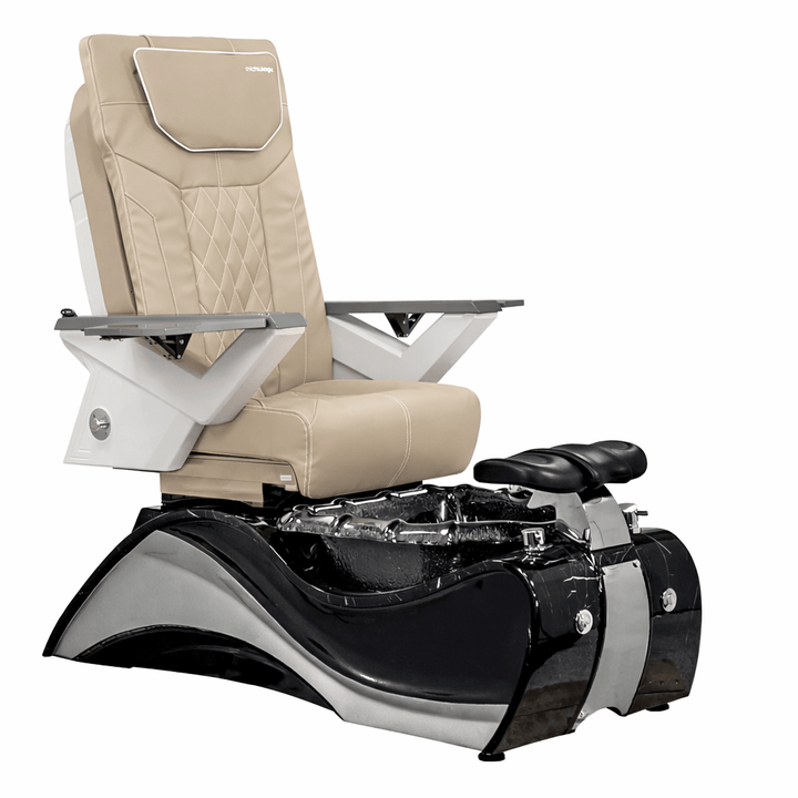 Mayakoba FIOR Shiatsulogic FX Pedicure Chair Light Khaki FX / Caviar Black with Marble Trim AYC-SPA-FIOR-FX9653-1255BLKMBL-53LKK