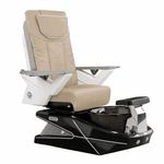 Mayakoba GEOM II Shiatsulogic FX Pedicure Chair Light Khaki FX / Black with Black Resin Bowl AYC-SPA-GEOM-2-FX-1280-BLKBLK-53LKK