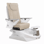 Mayakoba GEOM II Shiatsulogic FX Pedicure Chair Light Khaki FX / White with Crystal Resin Bowl AYC-SPA-GEOM-2-FX-1280-WHTCYL-53LKK