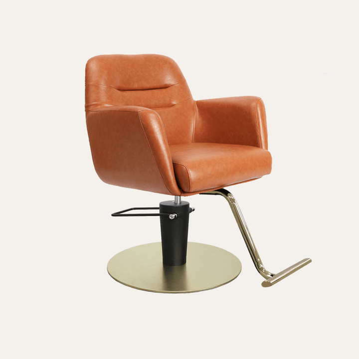 Keller International Gemma Salon Chair Camel / Gold +$19 *Special Care Instructions* / Gold +$29 DSP-KEL-APCHR-K1126-T-CAMEL