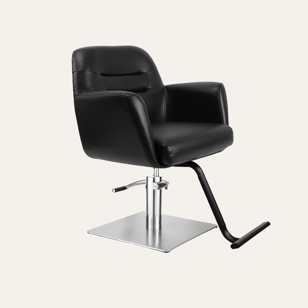 Keller International Gemma Salon Chair Black / Stainless Square / Black +$19 DSP-KEL-APCHR-K1126-T-BLACK