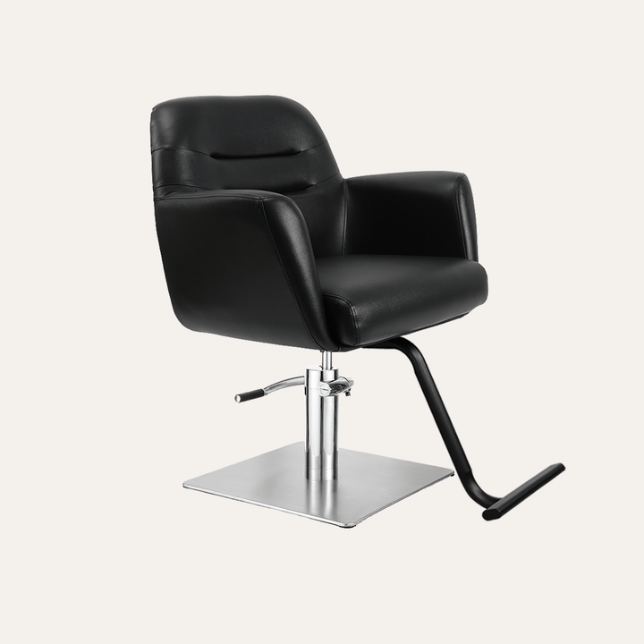 Keller International Gemma Salon Chair Black / Stainless Square / Black +$19 DSP-KEL-APCHR-K1126-T-BLACK