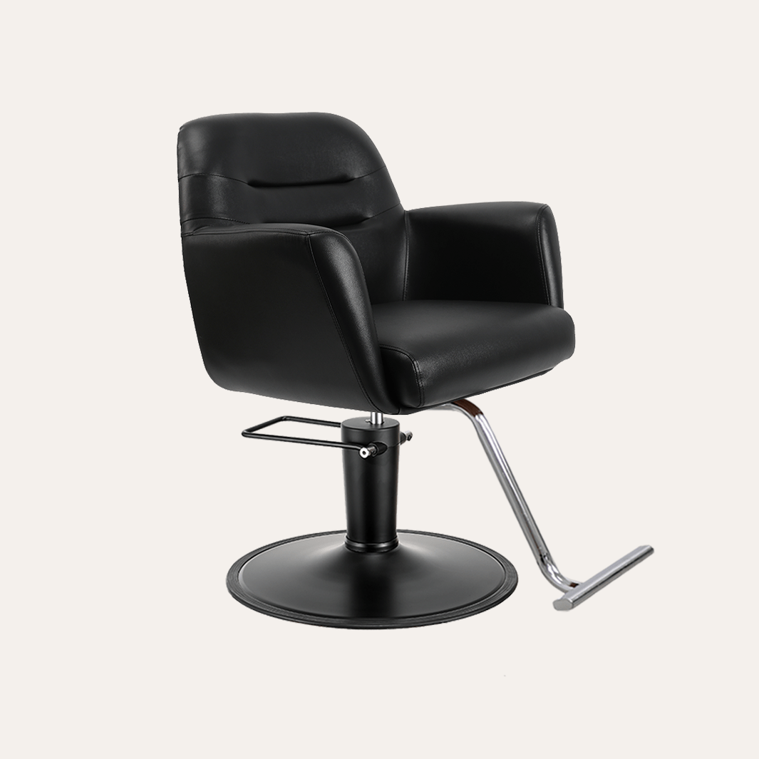 Keller International Gemma Salon Chair Black / Black / Chrome DSP-KEL-APCHR-K1126-T-BLACK