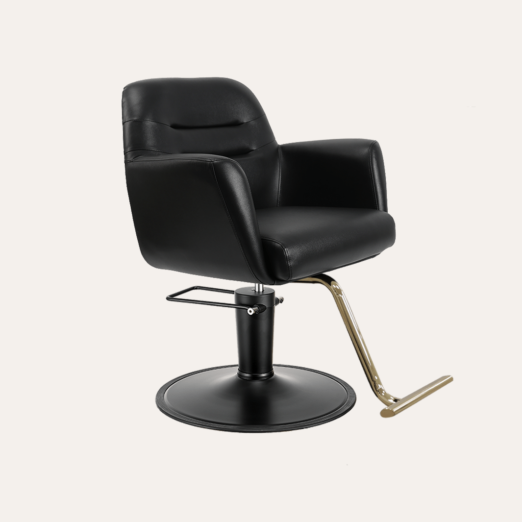 Keller International Gemma Salon Chair Black / Black / Gold +$29 DSP-KEL-APCHR-K1126-T-BLACK