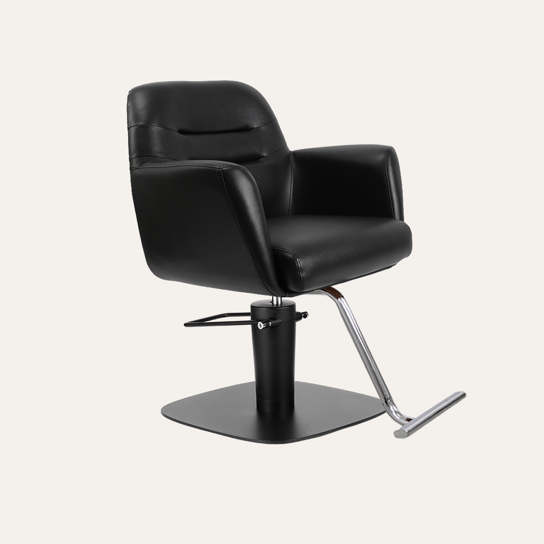 Keller International Gemma Salon Chair Black / Square Black +$19 / Chrome DSP-KEL-APCHR-K1126-T-BLACK