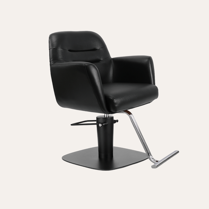 Keller International Gemma Salon Chair Black / Square Black +$19 / Chrome DSP-KEL-APCHR-K1126-T-BLACK