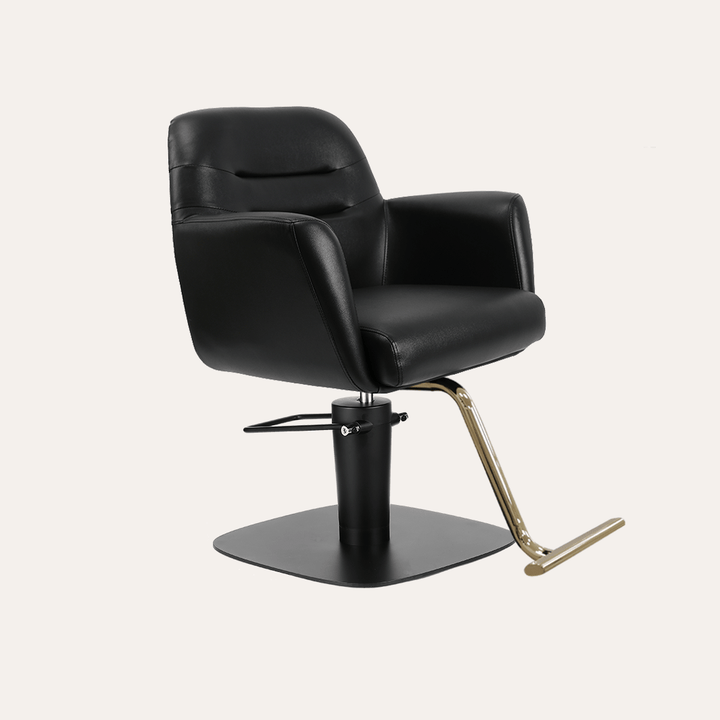 Keller International Gemma Salon Chair Black / Square Black +$19 / Gold +$29 DSP-KEL-APCHR-K1126-T-BLACK