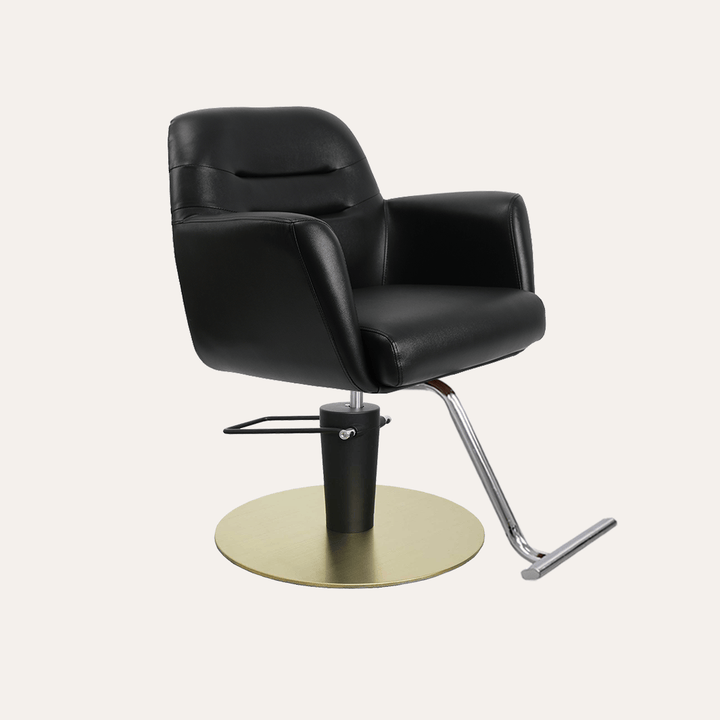 Keller International Gemma Salon Chair Black / Gold +$19 *Special Care Instructions* / Chrome DSP-KEL-APCHR-K1126-T-BLACK