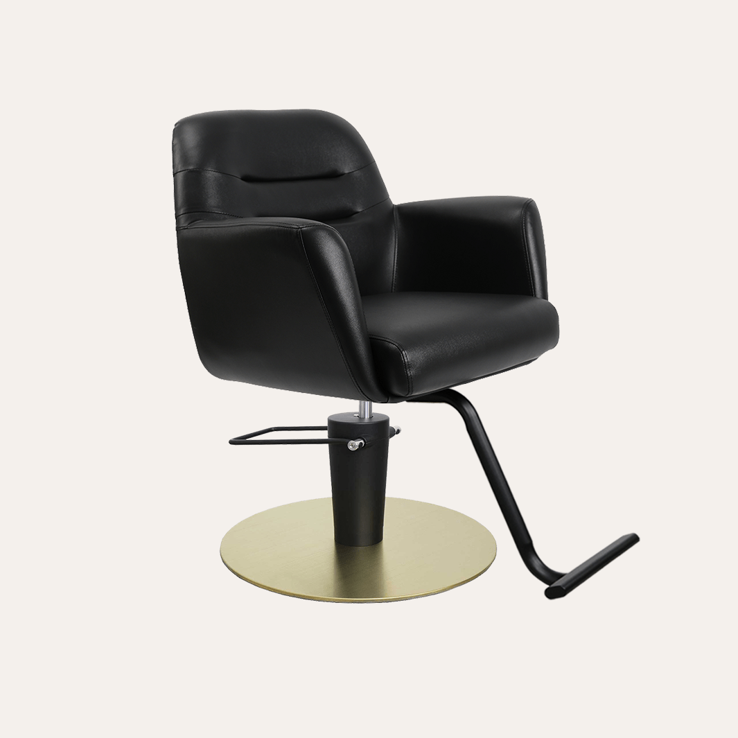 Keller International Gemma Salon Chair Black / Gold +$19 *Special Care Instructions* / Black +$19 DSP-KEL-APCHR-K1126-T-BLACK
