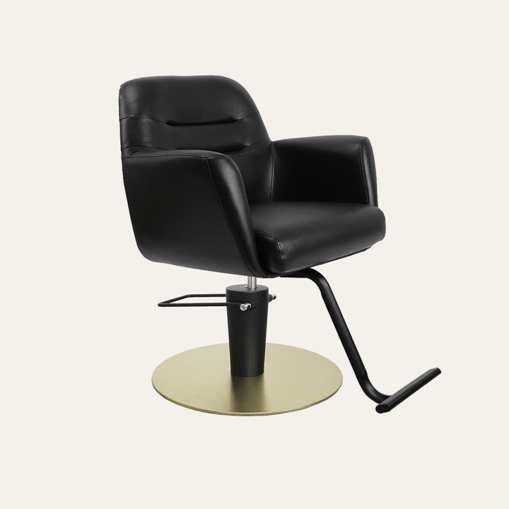 Keller International Gemma Salon Chair Black / Gold +$19 *Special Care Instructions* / Black +$19 DSP-KEL-APCHR-K1126-T-BLACK