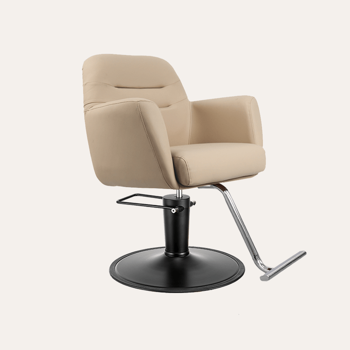 Keller International Gemma Salon Chair Cashmere / Black / Chrome DSP-KEL-APCHR-K1126-T-CASHMERE