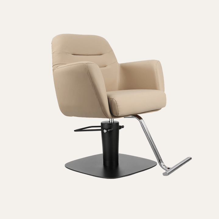 Keller International Gemma Salon Chair Cashmere / Square Black +$19 / Chrome DSP-KEL-APCHR-K1126-T-CASHMERE