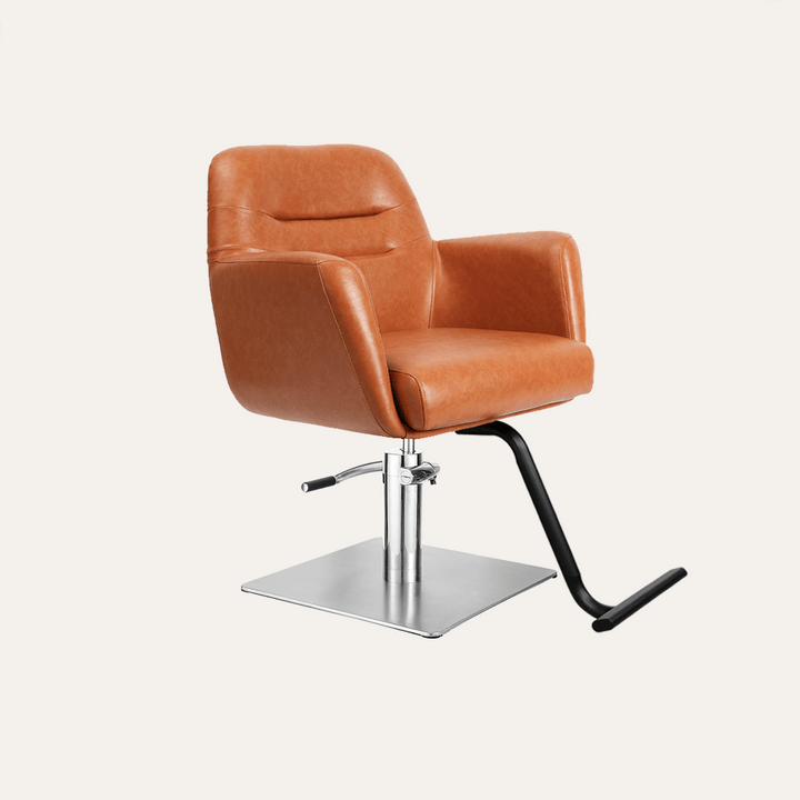 Keller International Gemma Salon Chair Camel / Stainless Square / Black +$19 DSP-KEL-APCHR-K1126-T-CAMEL