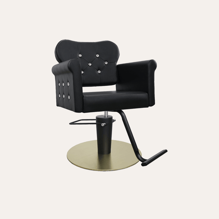 Keller International Glam Ii Salon Chair Black / Gold +$19 *Special Care Instructions* / Black +$19 DSP-KEL-APCHR-K1168C-T-BLACK