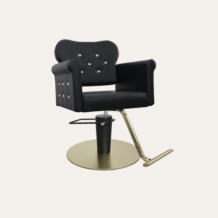 Keller International Glam Ii Salon Chair Black / Gold +$19 *Special Care Instructions* / Gold +$29 DSP-KEL-APCHR-K1168C-T-BLACK