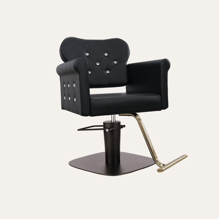 Keller International Glam Ii Salon Chair Black / Square Black +$19 / Gold +$29 DSP-KEL-APCHR-K1168C-T-BLACK
