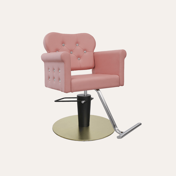 Keller International Glam Ii Salon Chair Pink / Gold +$19 *Special Care Instructions* / Chrome DSP-KEL-APCHR-K1168C-T-PINK