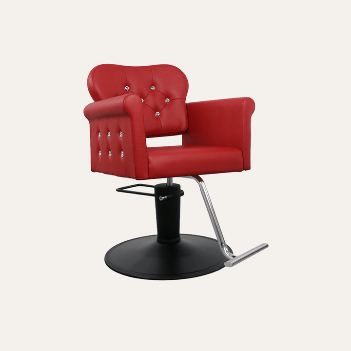 Keller International Glam Ii Salon Chair Red / Black / Chrome DSP-KEL-APCHR-K1168C-T-RED